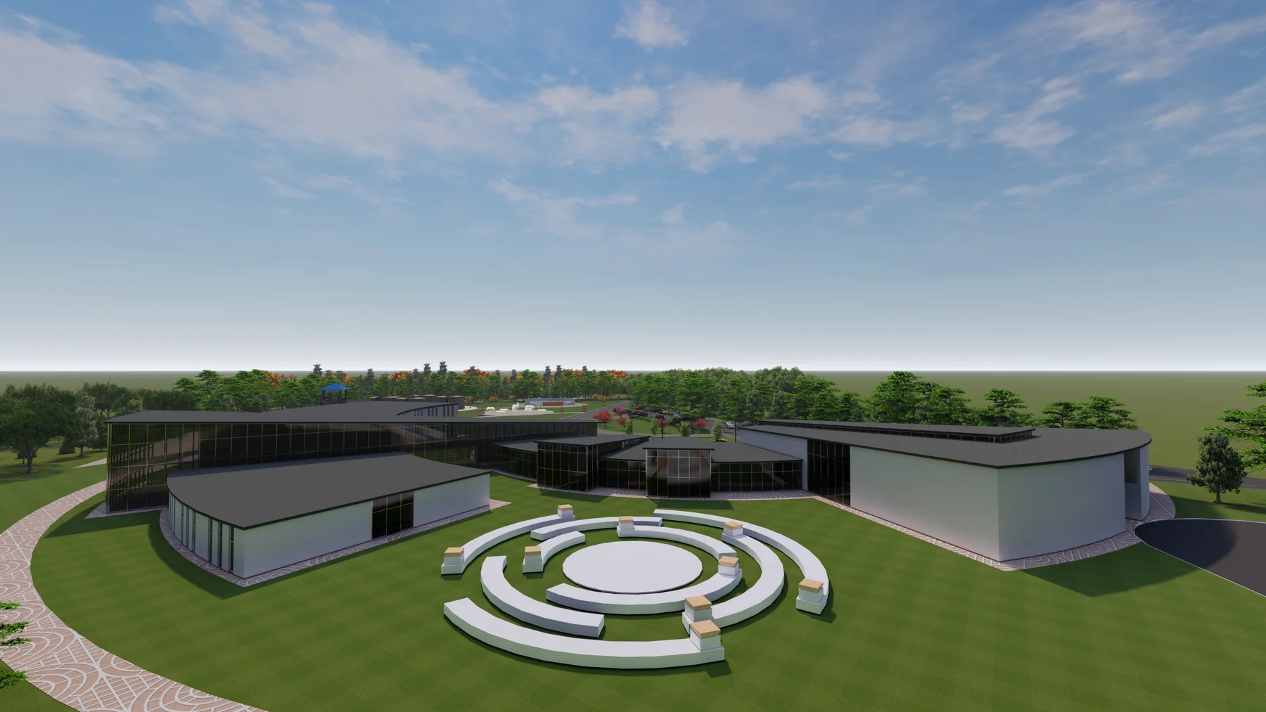 Processed BIM visual: campus approach for Educational campus: BIM design evidence