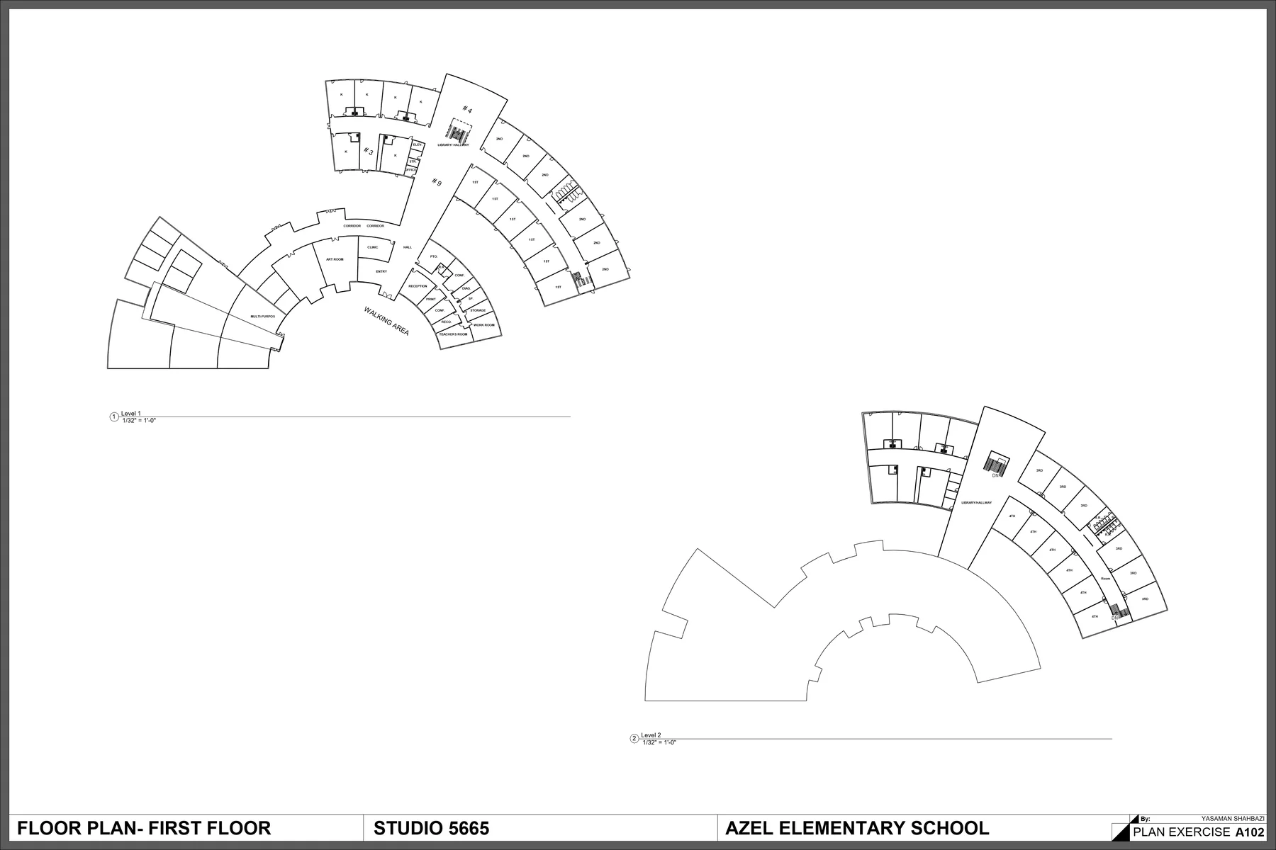 Design documentation: floor plan for Educational campus: BIM design evidence