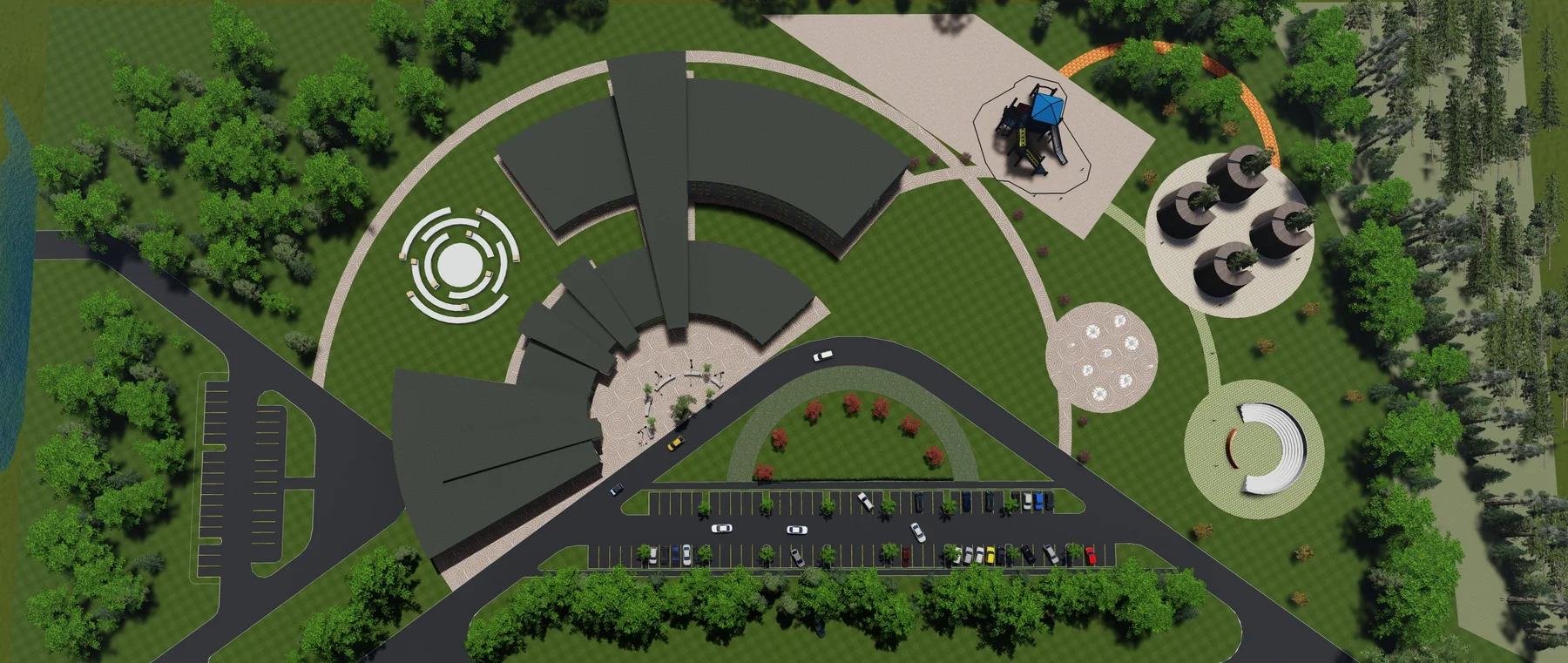 Processed BIM visual: wider campus for Educational campus: BIM design evidence