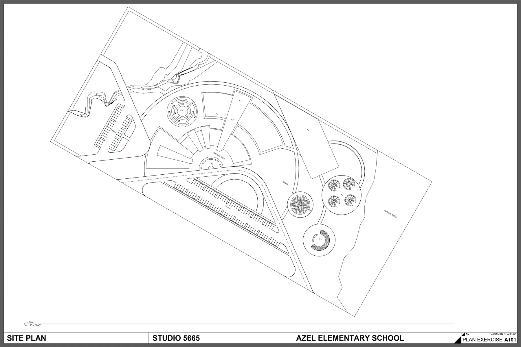 Design documentation: site plan for Educational campus: BIM design evidence