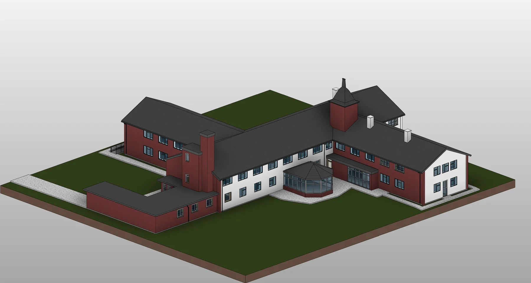 Processed BIM: complete building for Institutional building: point cloud to BIM evidence