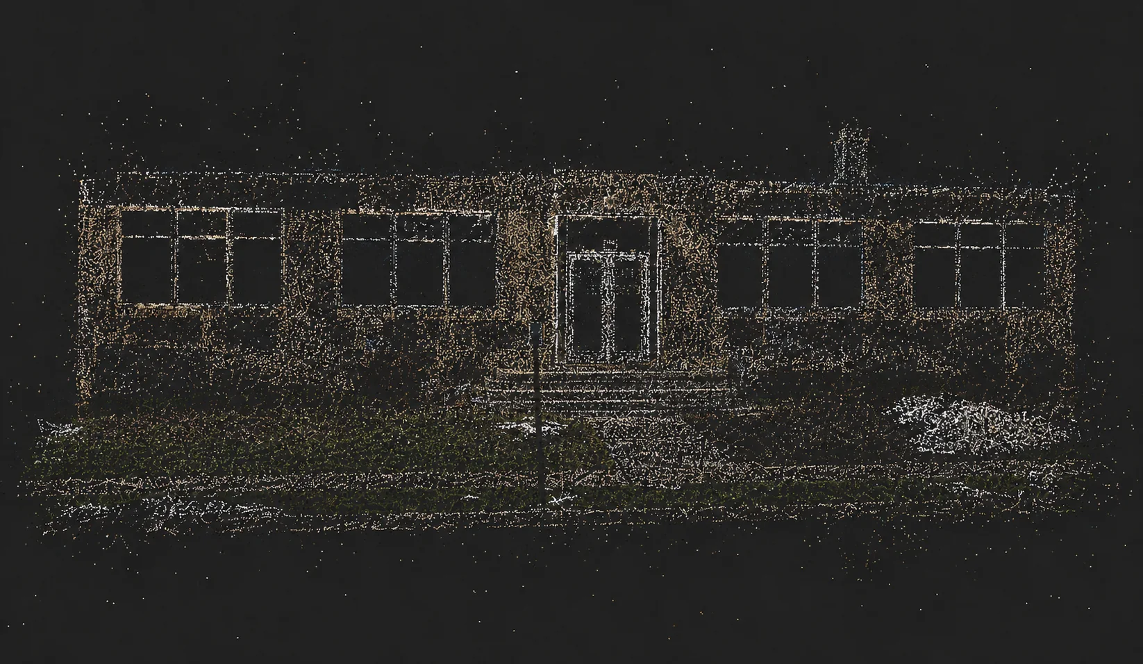 Source point cloud: front façade for U.S. commercial building: scan-to-BIM evidence