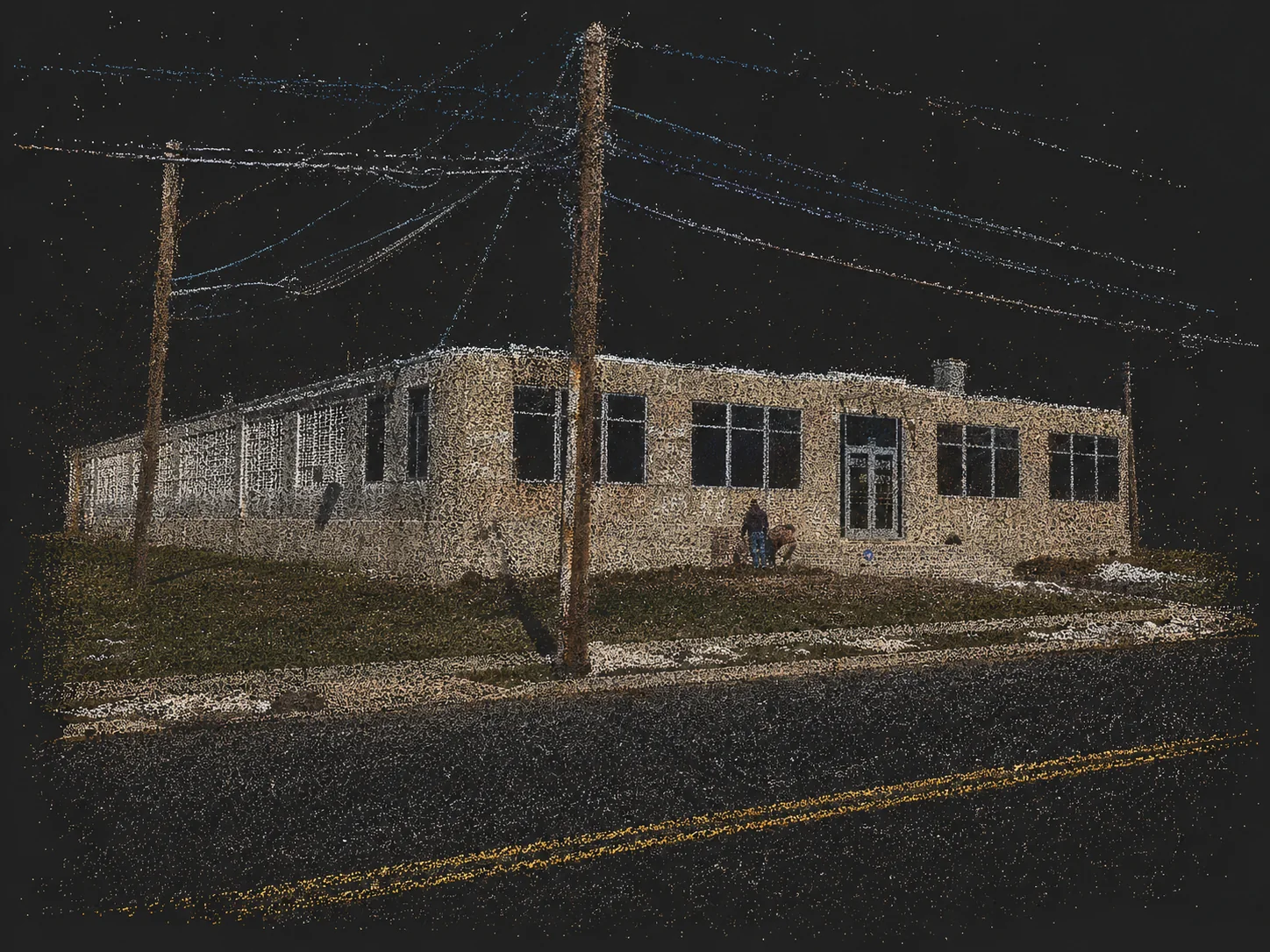 Source point cloud: oblique view for U.S. commercial building: scan-to-BIM evidence